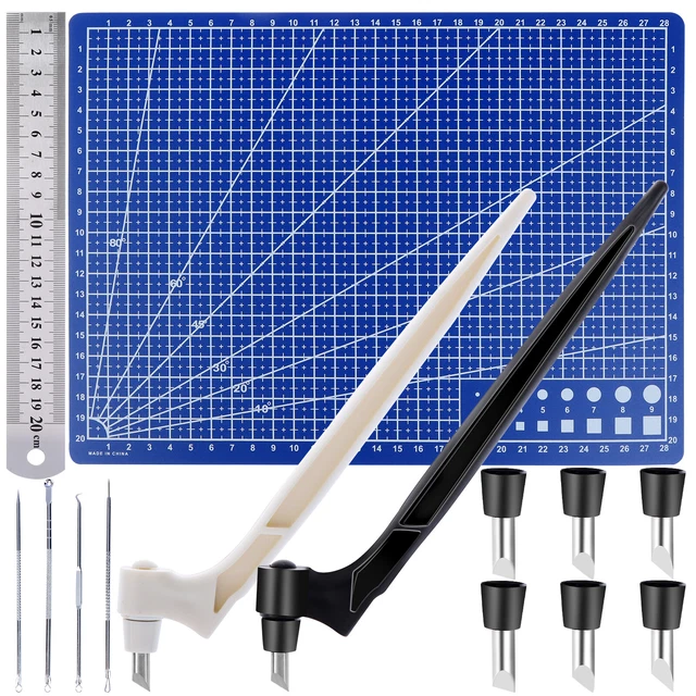 12 Pieces Craft Cutting Tools Includes 360 Degree Rotating Blade Craft u