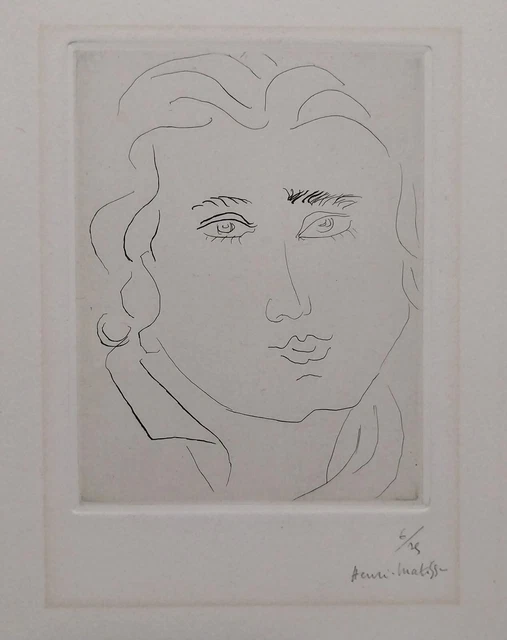 Matisse puntasecca originale firmata a matita, 1930
