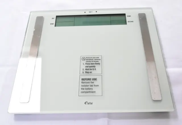 WeightWatchers WW Extra Wide Glass Scale Ultimate Accuracy Body Analyser 8937NU
