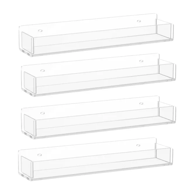 Organizador de estante de especias, soporte de almacenamiento de estante de especias de acrílico transparente para kitc de pared N2V6