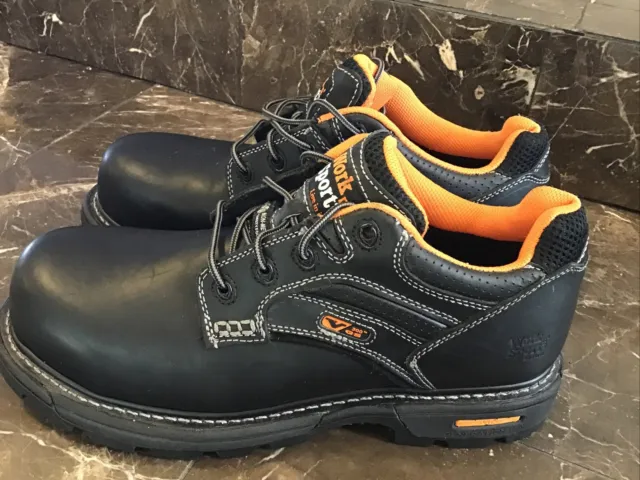🔥Work N Sport Boots Mens 11 M Non Metallic Safety Footwear Steel Toe Black
