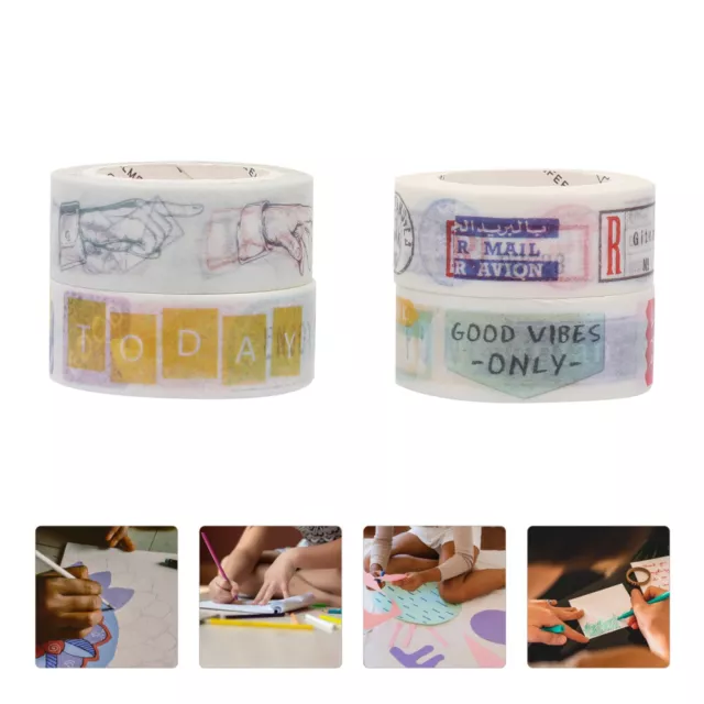 4 pegatinas japonesas para niños cuenta de Washi-Tape