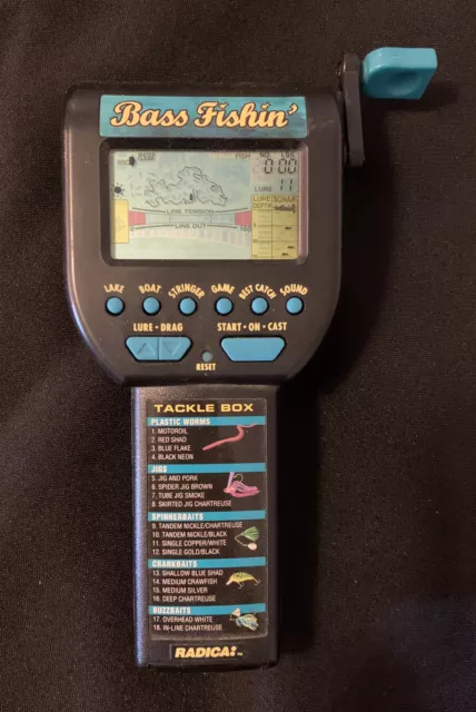 Vintage Radica Bass Fishin' 3732 Handheld Electronic Fishing Game