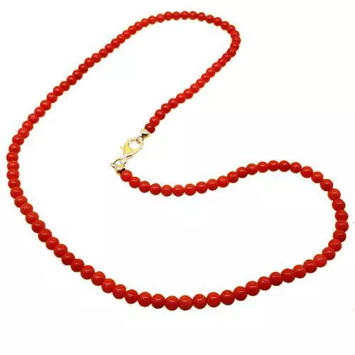 Coralli di Sardegna Collana  Corallo Rosso di  Sardegna  Pallini  mm 3,5 cm 40