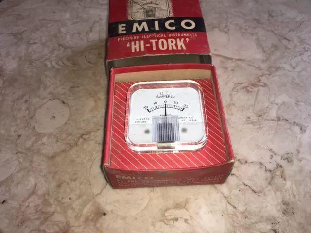 Emico HI-TORK RF21/4C Precision Electrical Instruments -20-0-20 DC AMPEREX Meter