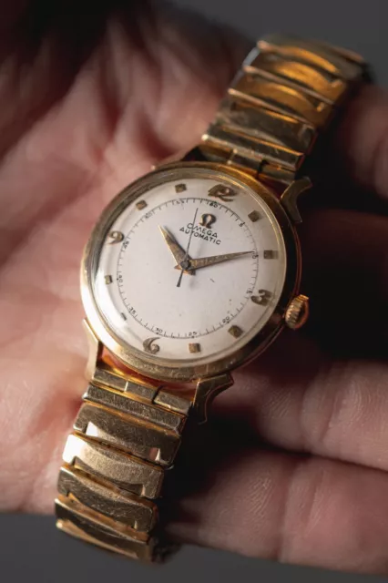 Vintage 1951 Omega Watch - 14k Gold Filled - 33mm - G-6239 - Fancy Lug - Cal 351