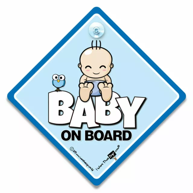 Baby On Board Sign CUTE BABY BOY, Baby On Board Sign, Suction Cup Sign