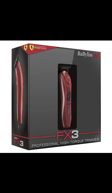 Recortadora de cabello inalámbrica de espacio cero espacio cero hoja en T roja BaByliss PRO FX3 FXX3T