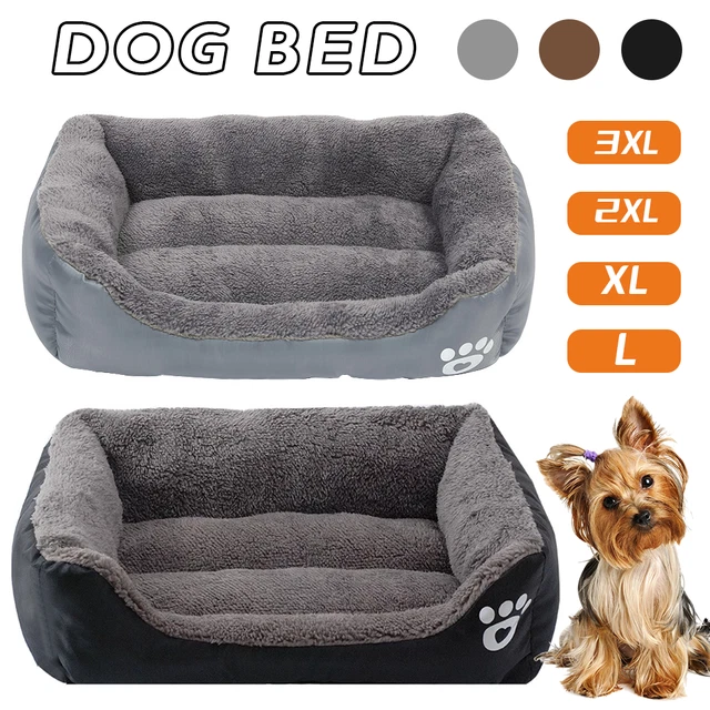 Dog Bed Cat Beds Soft Washable Fleece Puppy Cushion Warm Pet Basket Large Dog