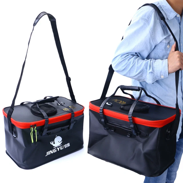 Seau De Pêche Multifonction 43L/30L En EVA - Conteneur Pour Poissons Vivants, Rangement Accessoires Pêche