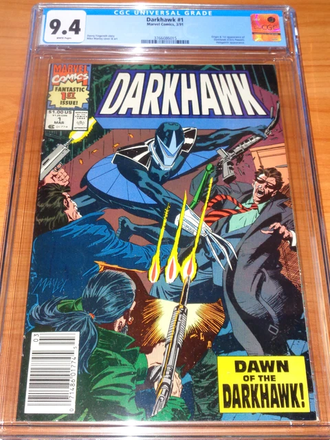 DARKHAWK #1 - CGC 9.4 NM (Rare Newsstand Variant ; 1st App Darkhawk ; White Pgs)