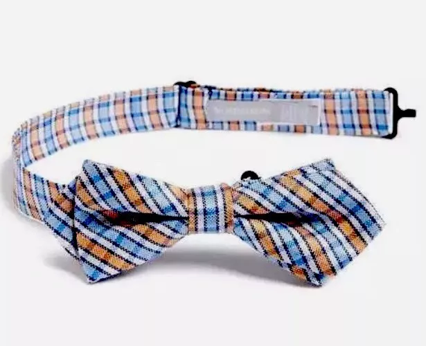 Boy's Nordstrom 'Pixel Plaid' Silk Bow Tie  37421 Orange