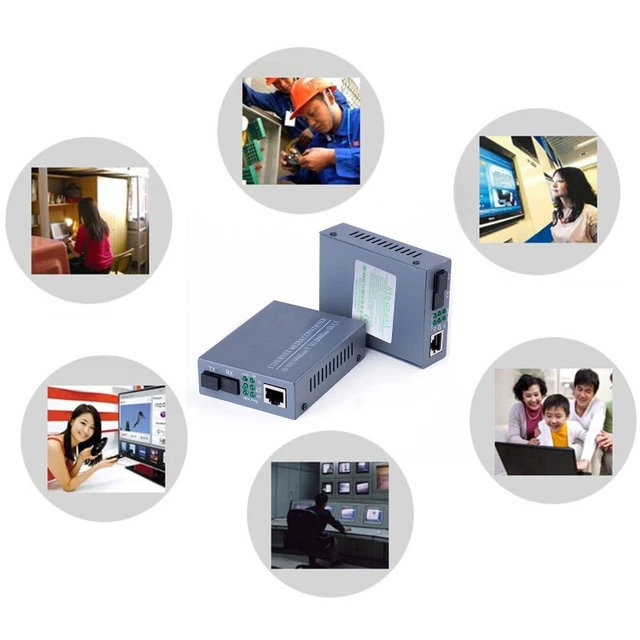 External Transceiver EXTERNAL SINGLE-MODE SINGLE-FIBER 100m Transceiver Optical Fiber ...
