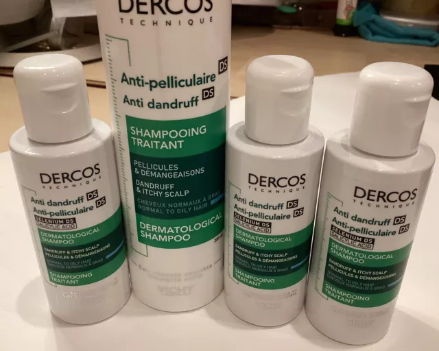Vichy Dercos Anti-Dandruff Shampoo Normal to Oily Hair 200ml + 3 X 75ml Vichy