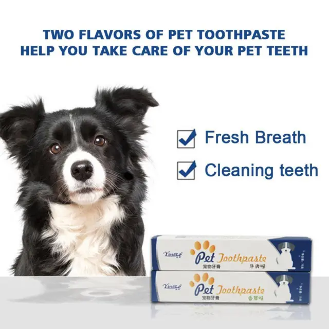 Pet Dog Cat Cleaning Toothpaste Beef / Vanilla Flavor Cleaning Oral S3D7