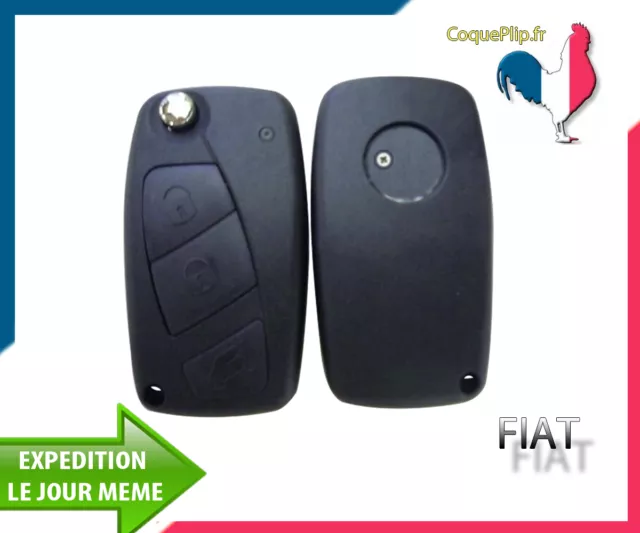 Coque Télécommande Plip Bouton FIAT Punto Bravo Stilo Ducato + clé vierge