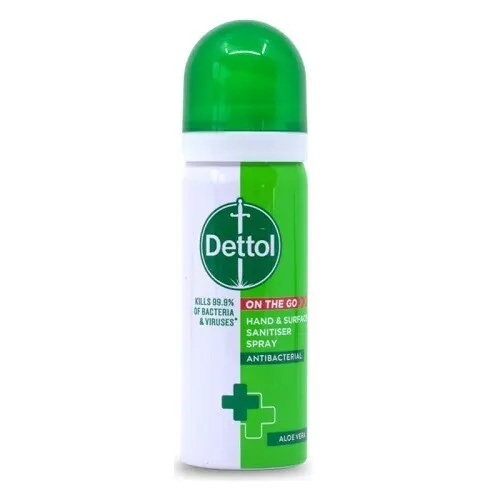 Dettol On The Go Hand & Surface Sanitiser Spray With Aloe Vera 50Ml