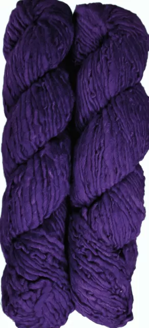 100g. Himalaya Recycled Purple Color Soft Sari Silk Yarn Knitting Woven 1 Skein