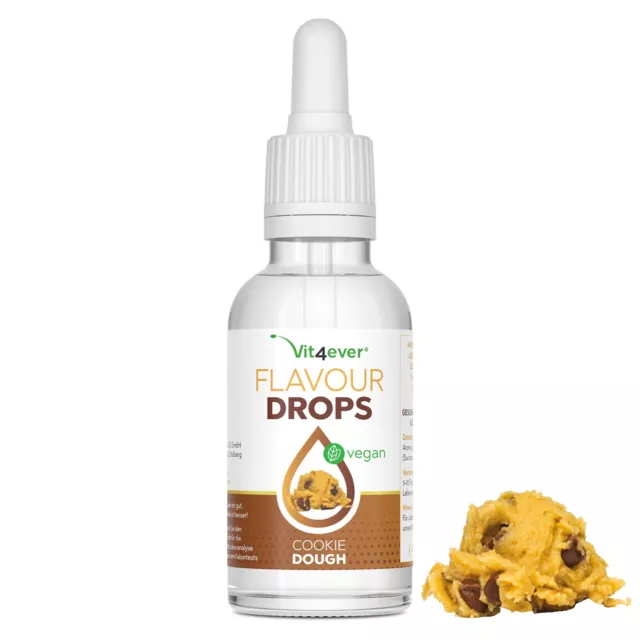 Flavour Drops - 50 ml / 100% vegan o. Kalorien - Aroma-Tropfen  Cookie Dough