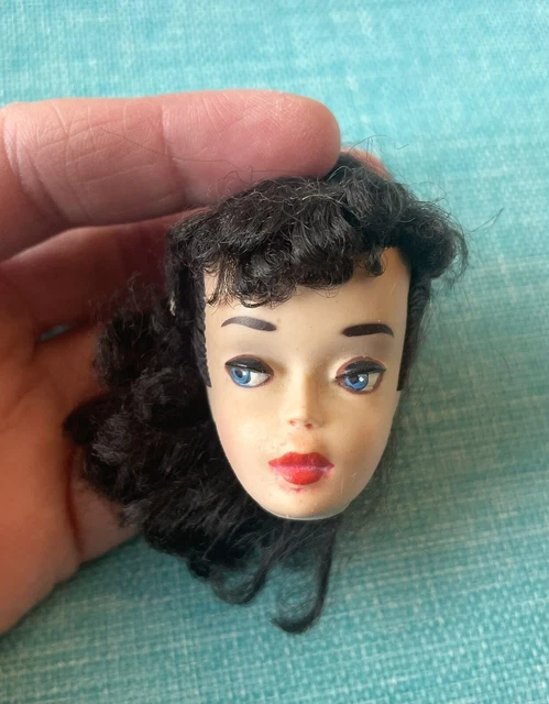 VINTAGE #3 BRUNETTE Ponytail Barbie Doll Head Only TLC As-Is 1960 $600.03 - PicClick AU