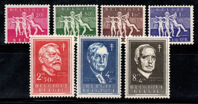 Belgique 1955 Mi. 1028-1034 Neuf ** 100% Contre la tuberculose
