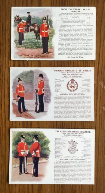 3 Gale & Polden Military Postcards - Regiments