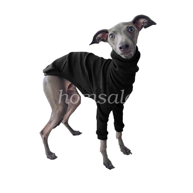 Pet Winter High Collar Jumper Sweater Greyhound Whippet Dog Clothes Lurcher Coat