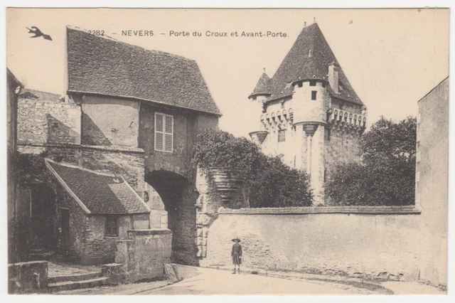 Efemera - Nevers - La Porte du Croux, 1913 / Fransız Postasından Geçmiş, Ön Yüzü