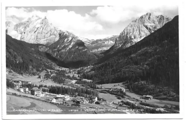 CARTOLINA DI TRENTO ,CANAZEI - VAL DI FASSA - PANORAMA non viaggiata