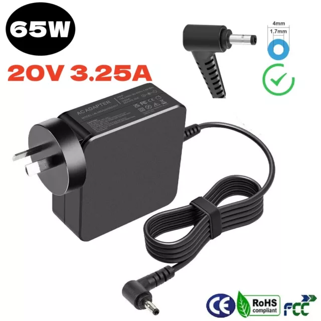 65W AC Adapter Charger for Lenovo ADLX65CCGA2A ADLX65CDGA2A Power Supply Cord