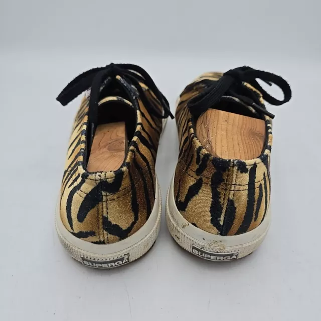 Women's Superga 2750 Fantasy Cotu Classic Tiger Stripe Fashion Sneaker W 9 M 7.5 3