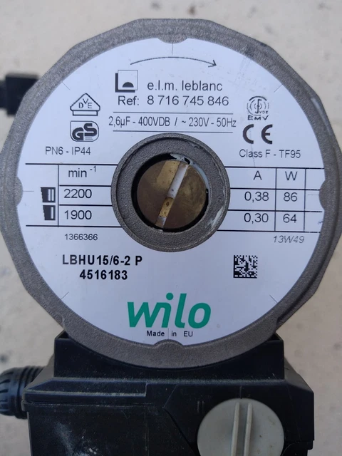 Viessmann Wilo VIRS25/4-1 4505100 Umwälzpumpe 180mm Heizpumpe 7339455