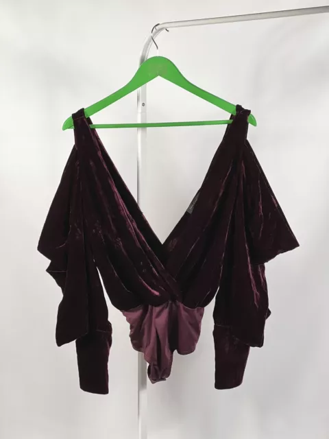 House of Harlow 1960 x REVOLVE Bell Sleeve Velvet Body Suit Size XS