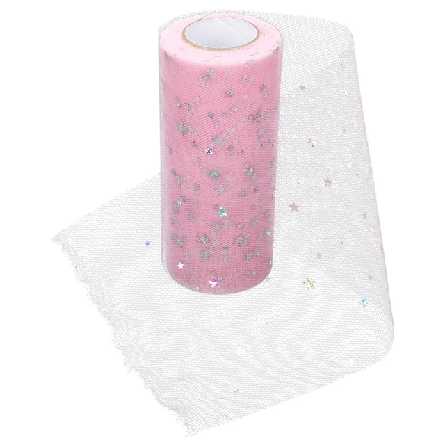 1 Rollhandwerk erzeugt Tüllband Geschenk Tüll Mesh Ribbon Paillon Neting Fabric