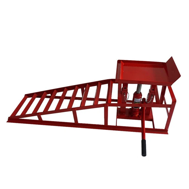 1Pc 2T Auto Car truck Service Ramp Lift Heavy Duty Hydraulics Repair Frame Red