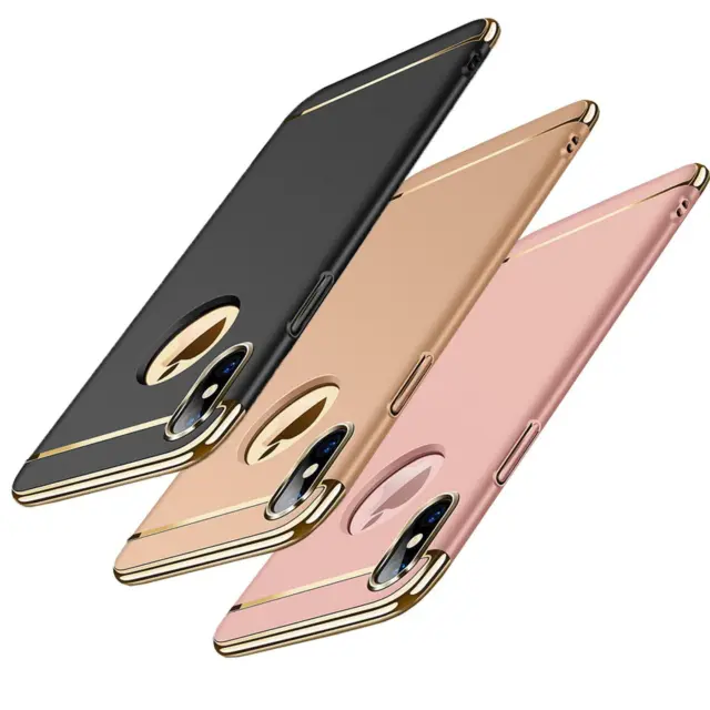 Bumper für iPhone X Xs Soft Case Cover 2-Farbige Rückschale Schutz Tasche