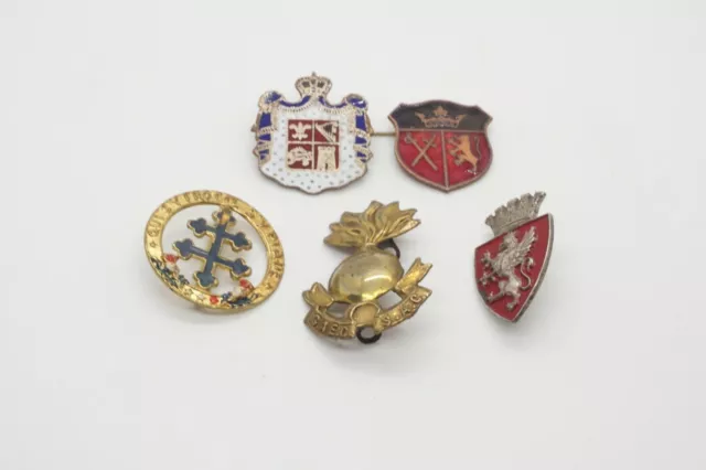 WWI - WWII British & Canadian Army Badges Lot Of 5