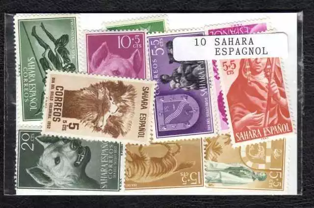 Sahara Spanish - 10 Stamps Different