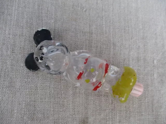 Flacon de parfum en verre Mickey Mouse vintage / VIDE