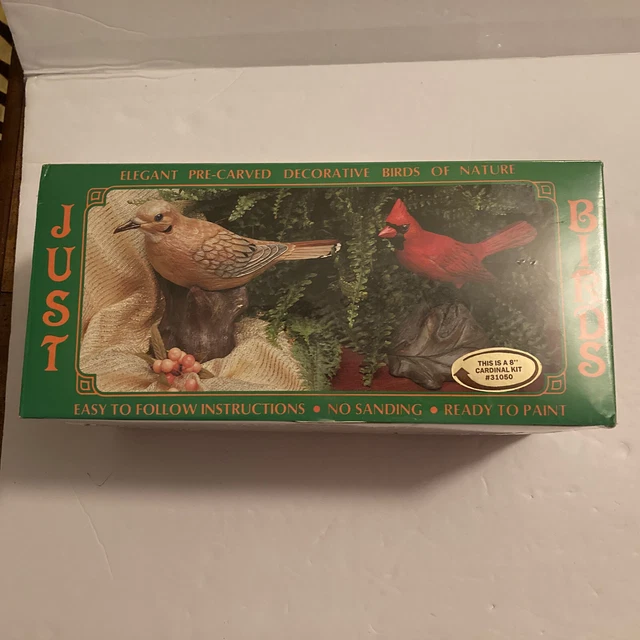 Kit Cardinal 31050 Vintage Just Birds Concept Madera Pretallada 8" NUEVO