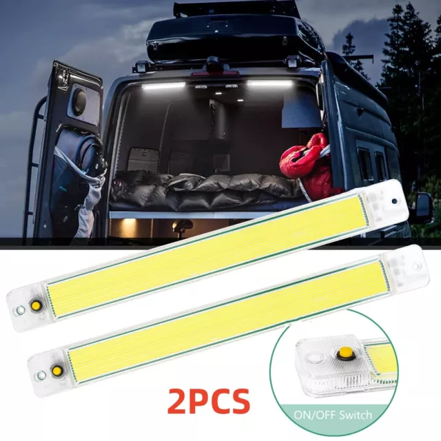 12V-24V 84LED Interior Light Bar Strip COB Roof Ceiling Lamp Trailer Caravan RV