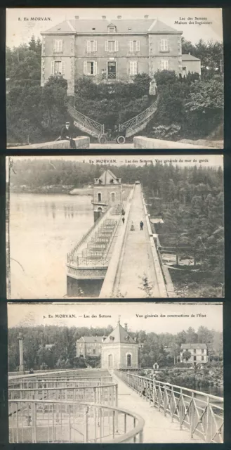 Cpa Lac des Settons  - Montsauche les Settons (58) - lot de 5 cartes - vers 1905