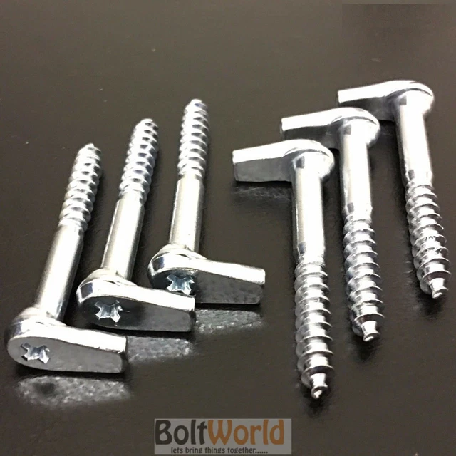 HEAVY DUTY SCREW Hooks With Cross Slot Galvanised Steel For Machine