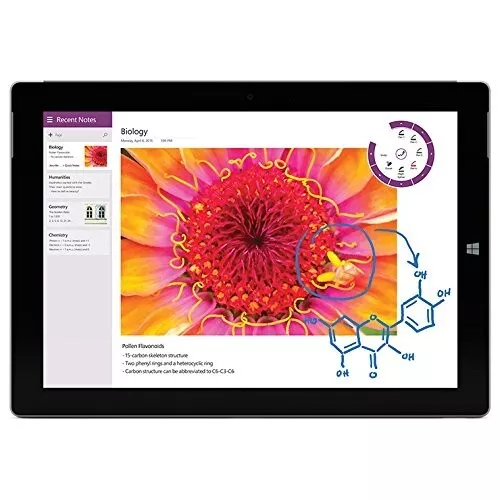 Microsoft Surface 3 1645 128GB X7-Z8700 10.8" Wi-Fi Windows 10 Tablet - Silver 2