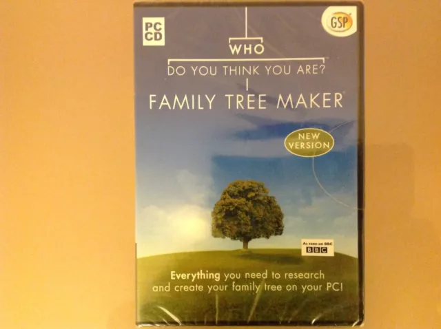 Who Do You Think You Are - Family Tree Maker Pc Cd-Rom - Windows 98-New & Sealed