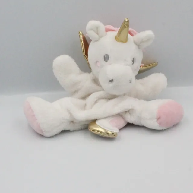 Doudou marionnette licorne blanc rose doré SIMBA TOYS NICOTOY - 24266