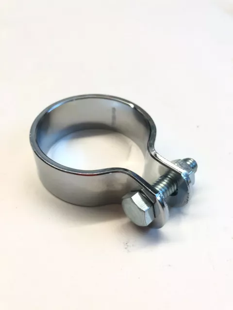 Chrome Motorcycle Exhaust Clamp for 1 5/8" Diameter Pipes