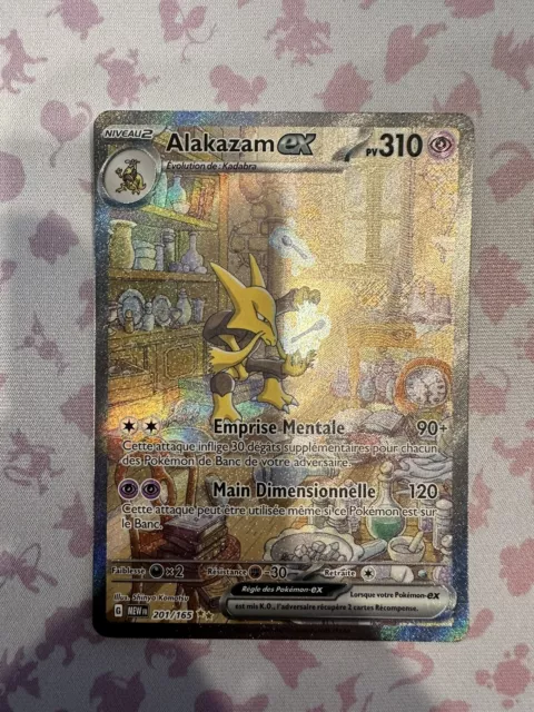 Carte Pokémon Alakazam Ex secrète alternative 201/165 151 EV3.5 FR