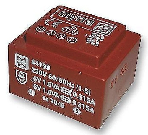 Transformateur Encapsulé 9V 10VA 220V/230V AC à 2 Secondaires - Pour Montage PCB - Neuf