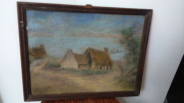 peinture maison de pêcheur en bretagne